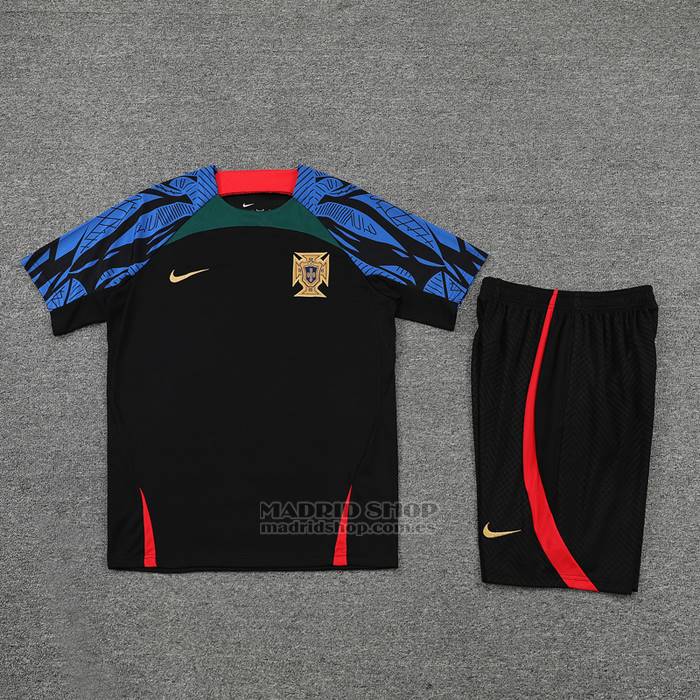 Chandal del Portugal Manga Corta 2022-2023 Negro - Pantalon Corto